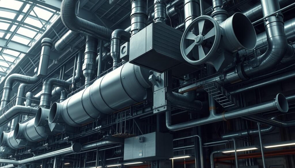 sistema de exaustão industrial