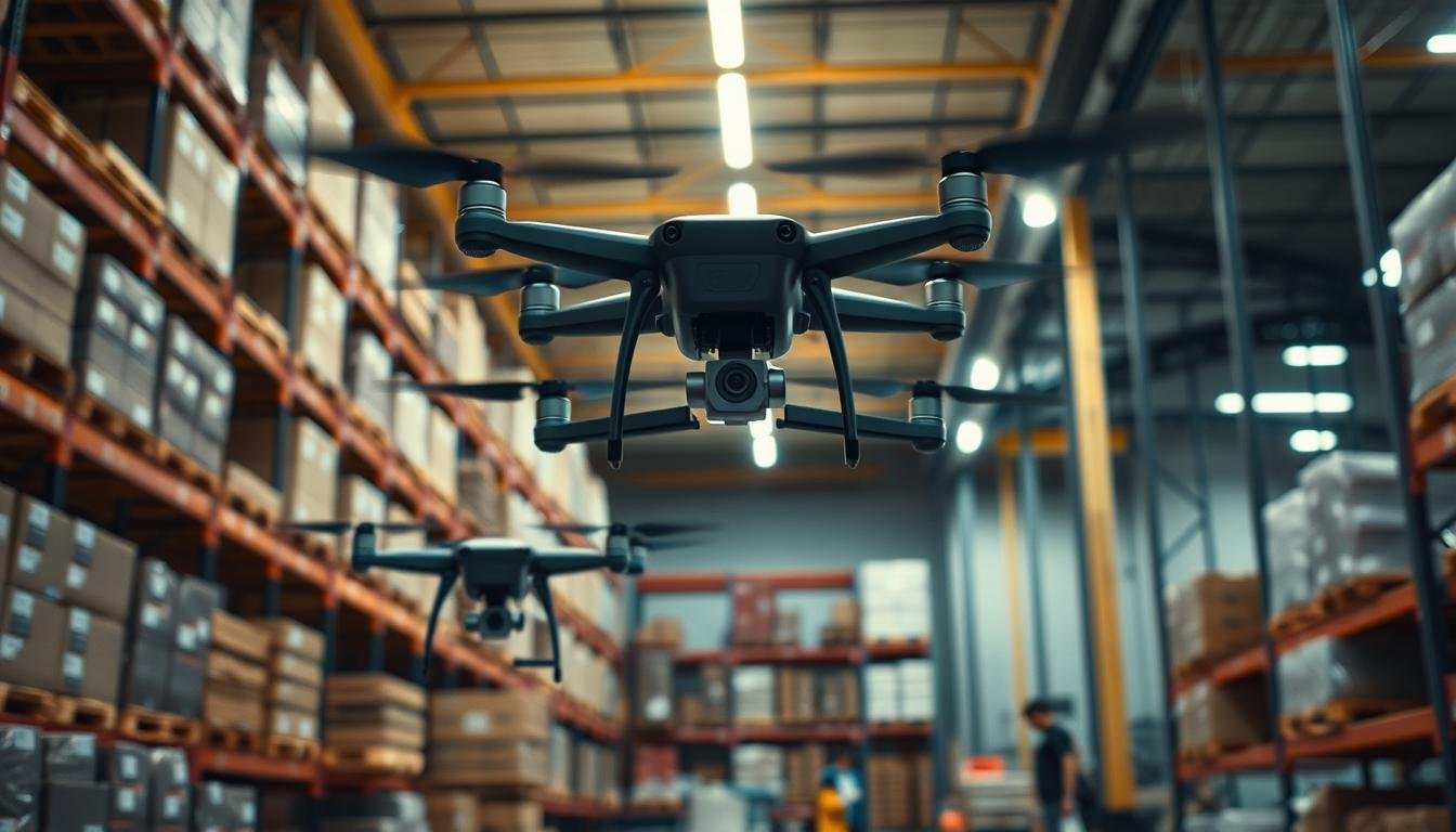 uso de drones em armazéns