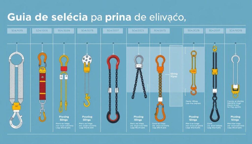 guia de seleção para cintas de elevação