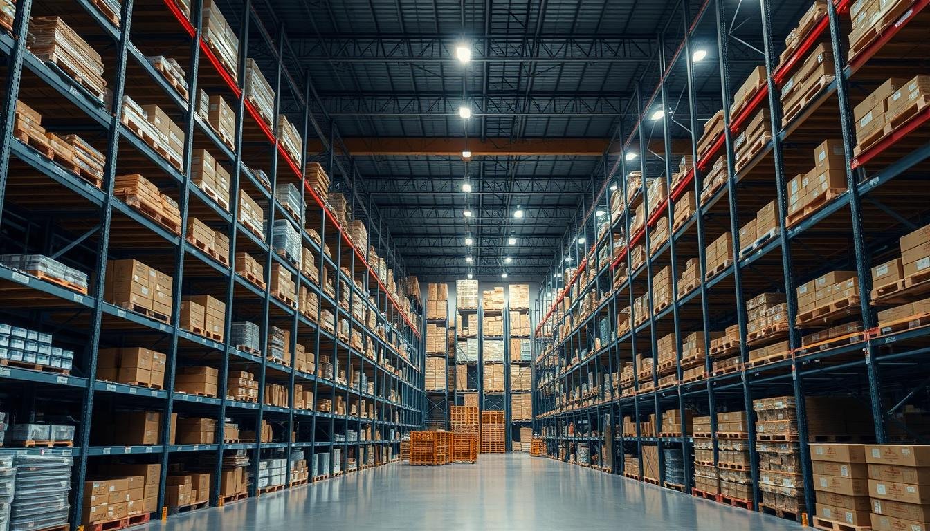 otimização de espaço no armazém